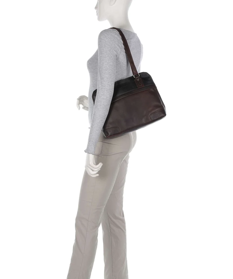 The Chesterfield Brand Wax Pull Up Cow Belgrado Sac porté épaule brown
