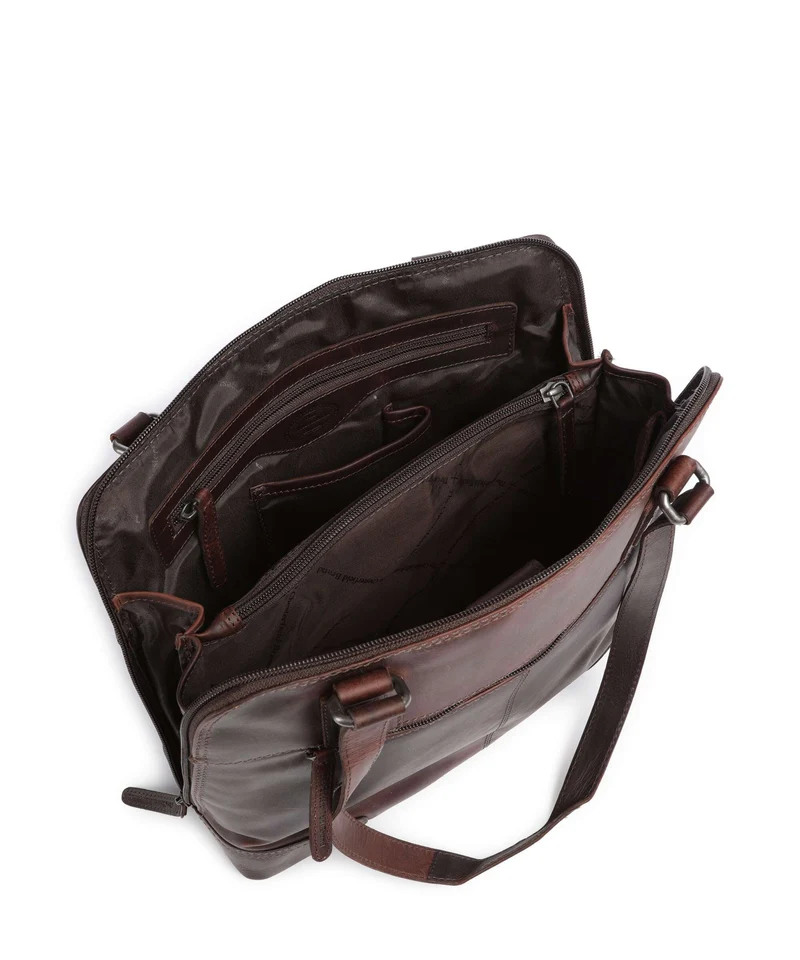 The Chesterfield Brand Wax Pull Up Cow Belgrado Sac porté épaule brown