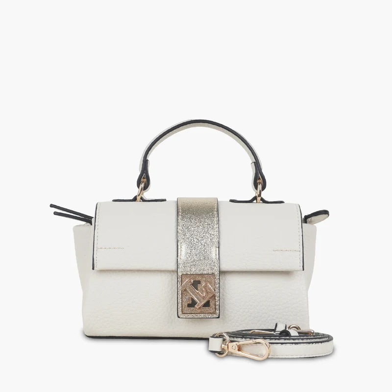 Petit sac porté épaule ivoire Soyan