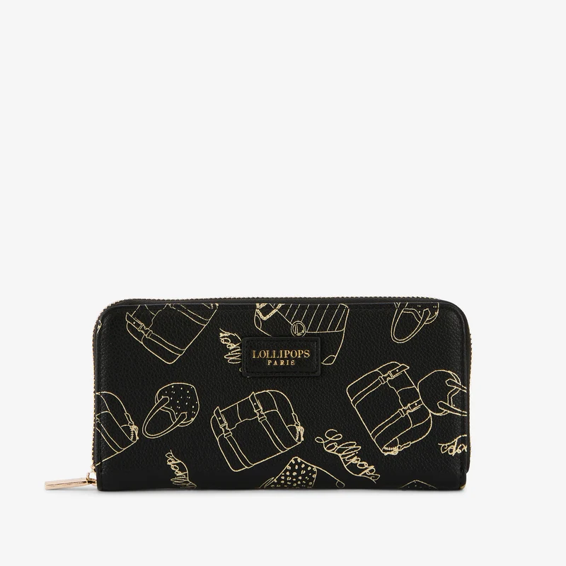 Grand portefeuille noir Sya