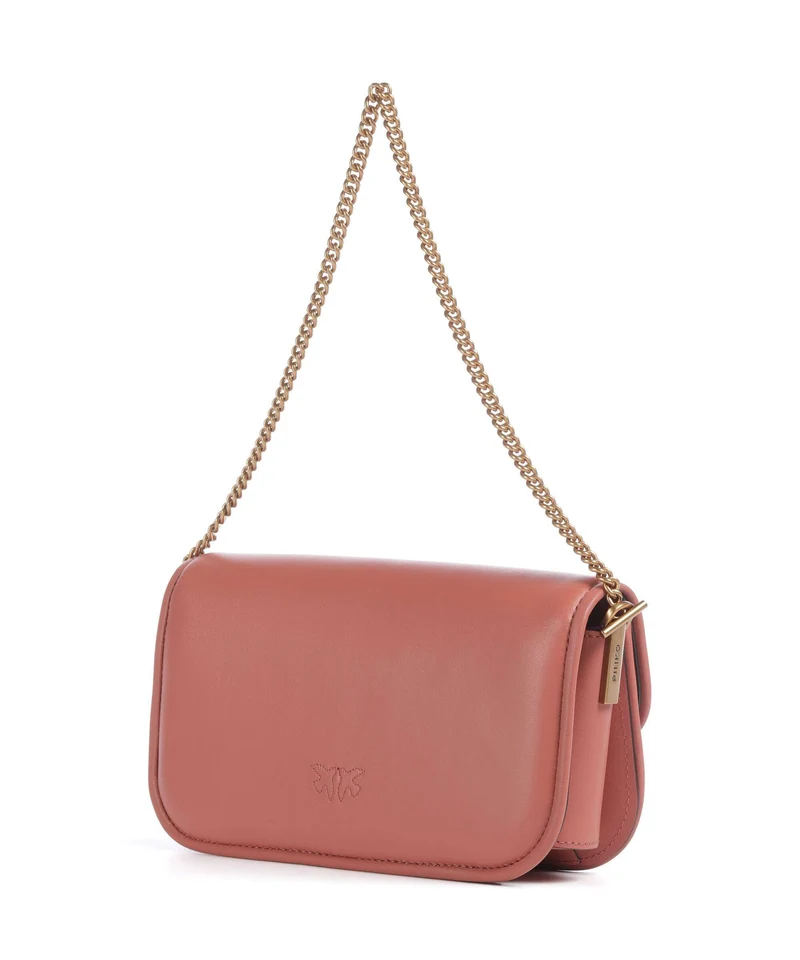 Pinko Love Box Horizontal Sac porté épaule marrone aragona/antique gold