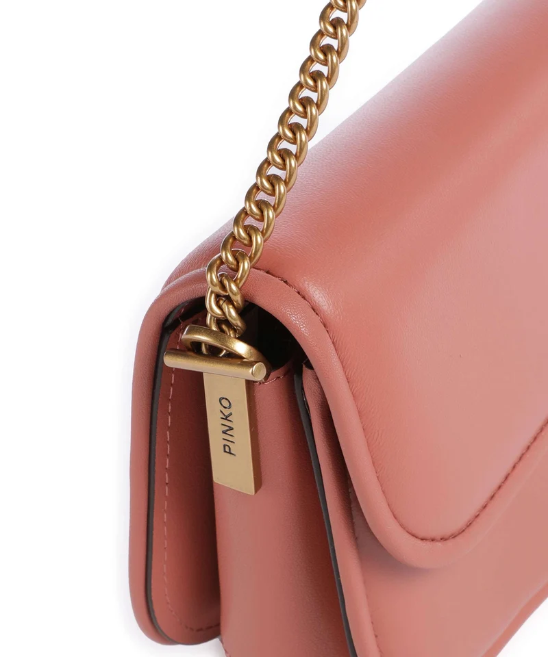 Pinko Love Box Horizontal Sac porté épaule marrone aragona/antique gold