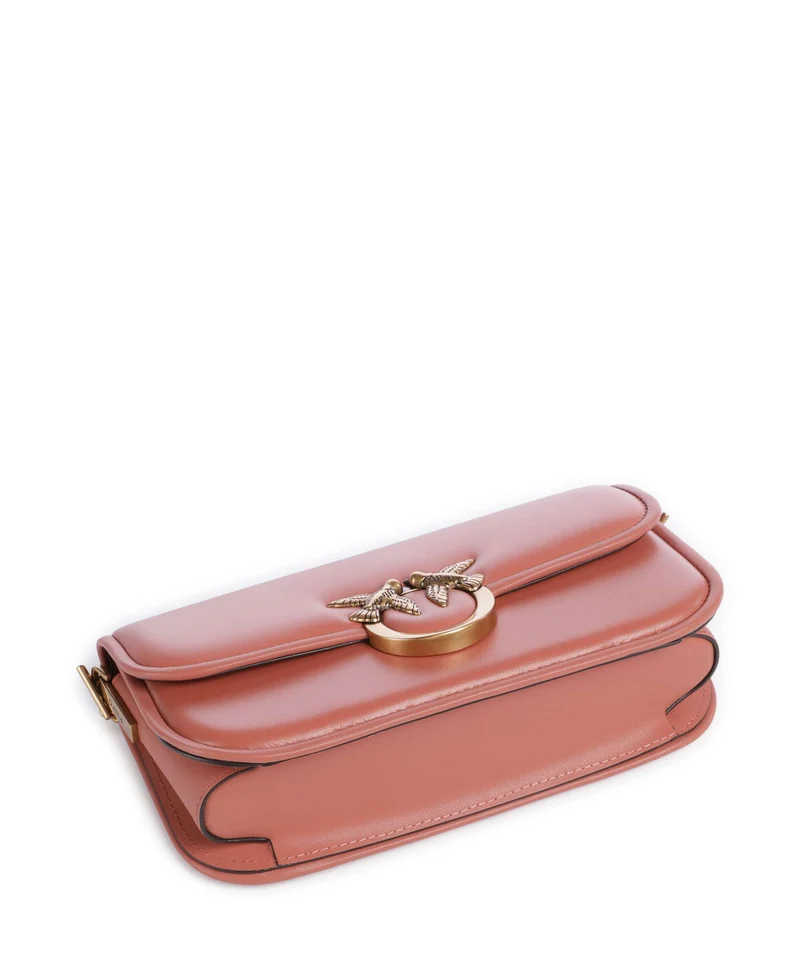 Pinko Love Box Horizontal Sac porté épaule marrone aragona/antique gold