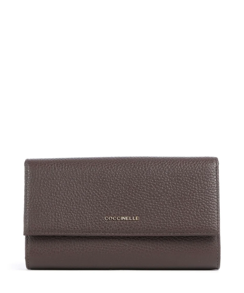 Coccinelle Metallic Soft Portefeuille brunette