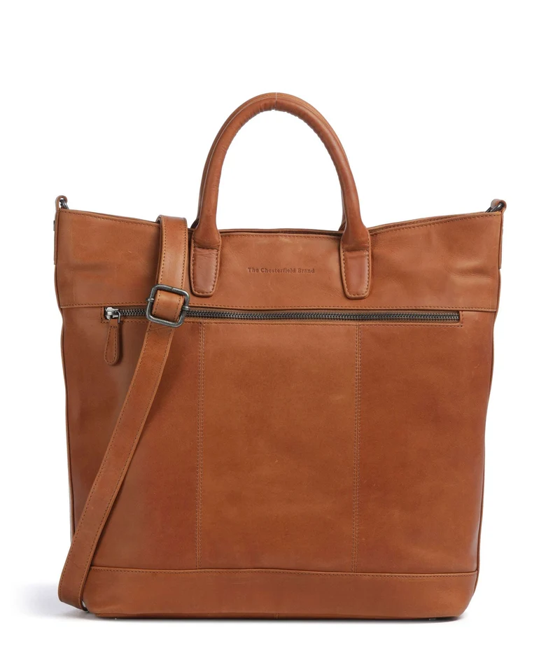 The Chesterfield Brand Wax Pull Up Cow Westbrook Sac à main cognac