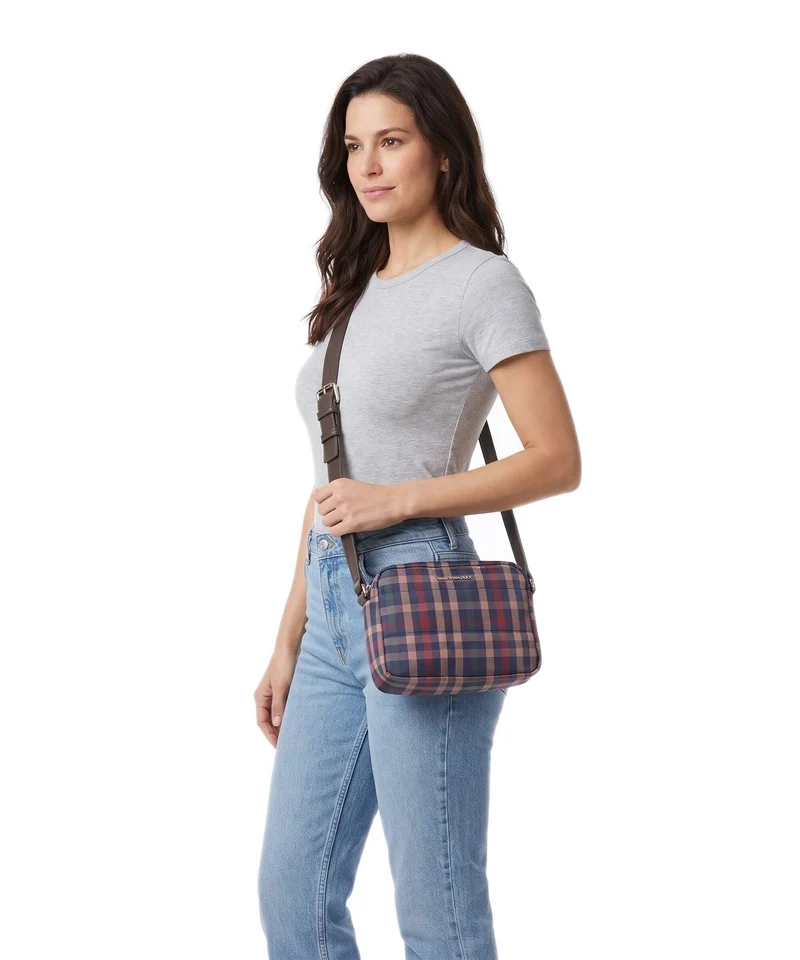 Mandarina Duck Tartan Sac bandoulière tartan brown