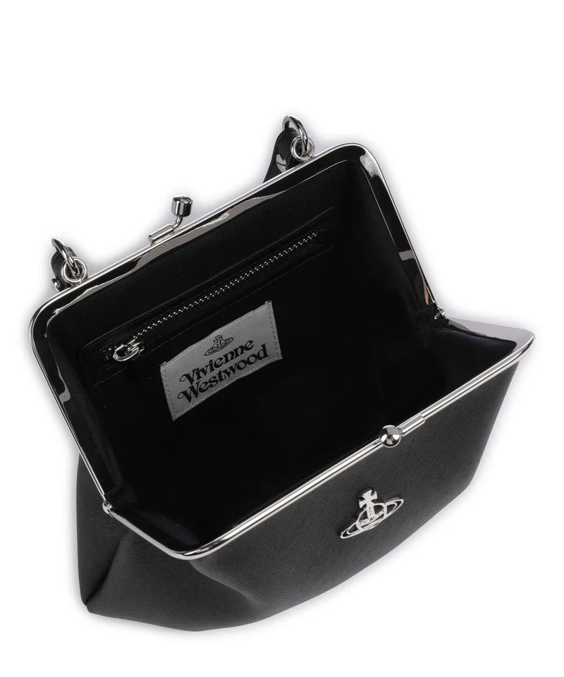 Vivienne Westwood Granny Frame Saffiano Sac bandoulière black