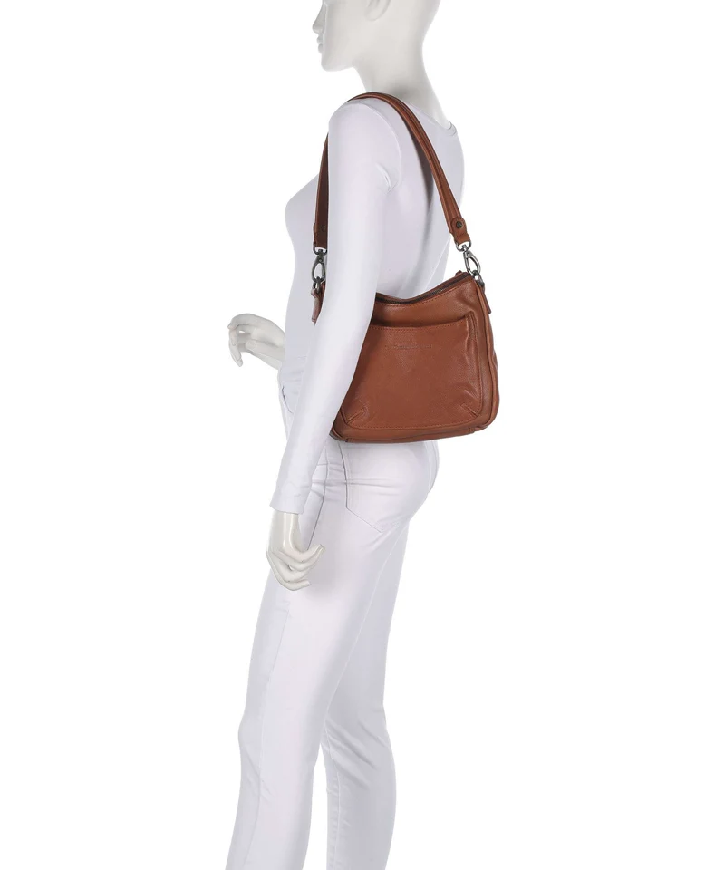 The Chesterfield Brand Washed Waxed Cow Caroline Sac bandoulière cognac