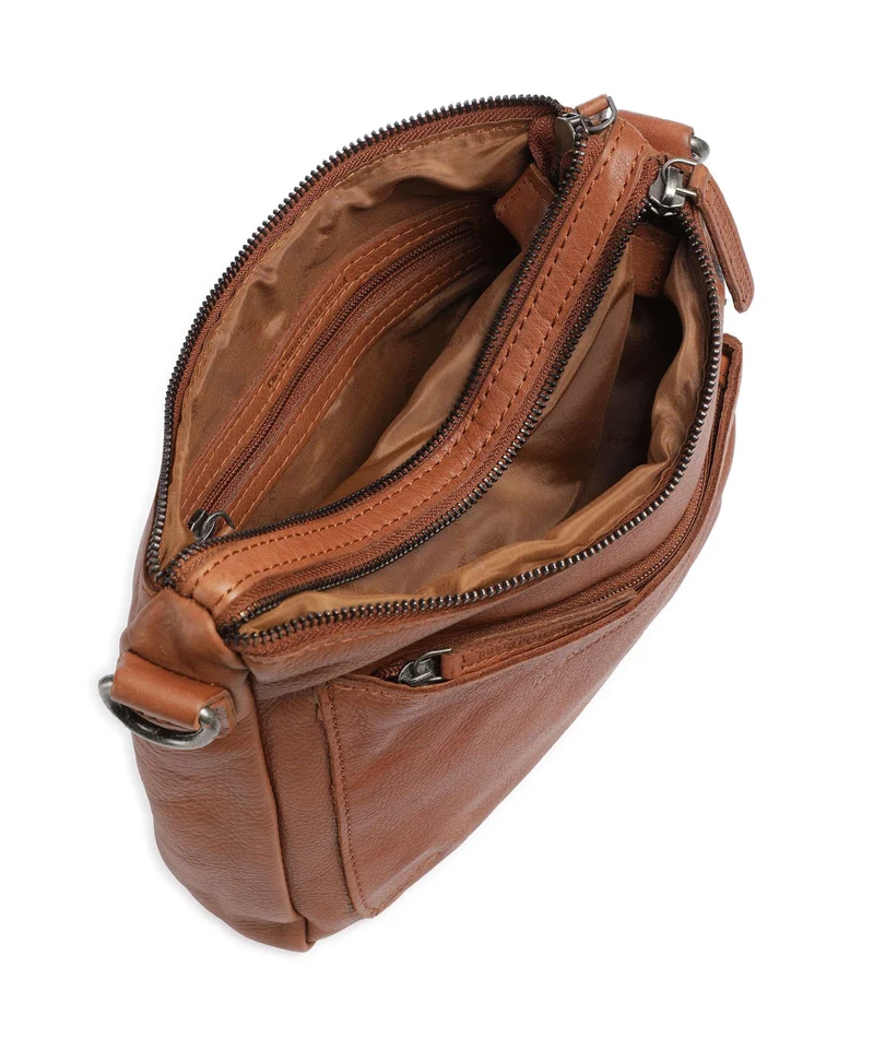 The Chesterfield Brand Washed Waxed Cow Caroline Sac bandoulière cognac