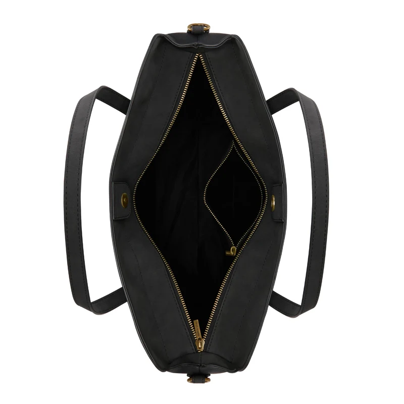 Violet Hamden Essential Bag Sac à Épaule Noir avec Compartiment pour Ordinateur Portable 13 pouces VH25034