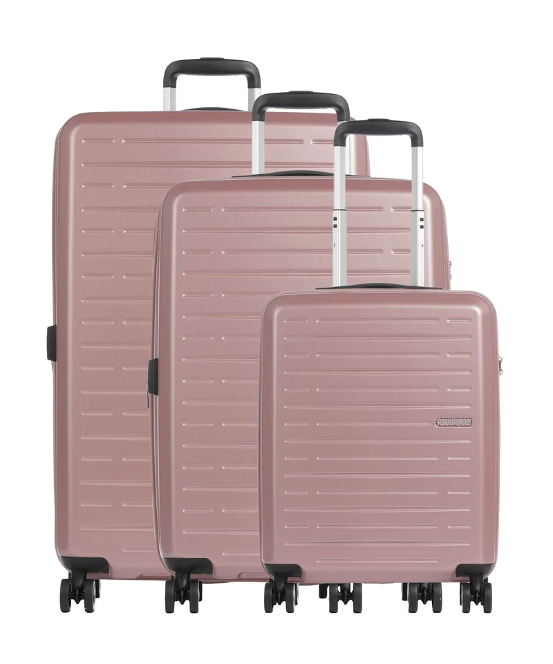American Tourister Aerojoy Set de valise (4 roues) metallic rose