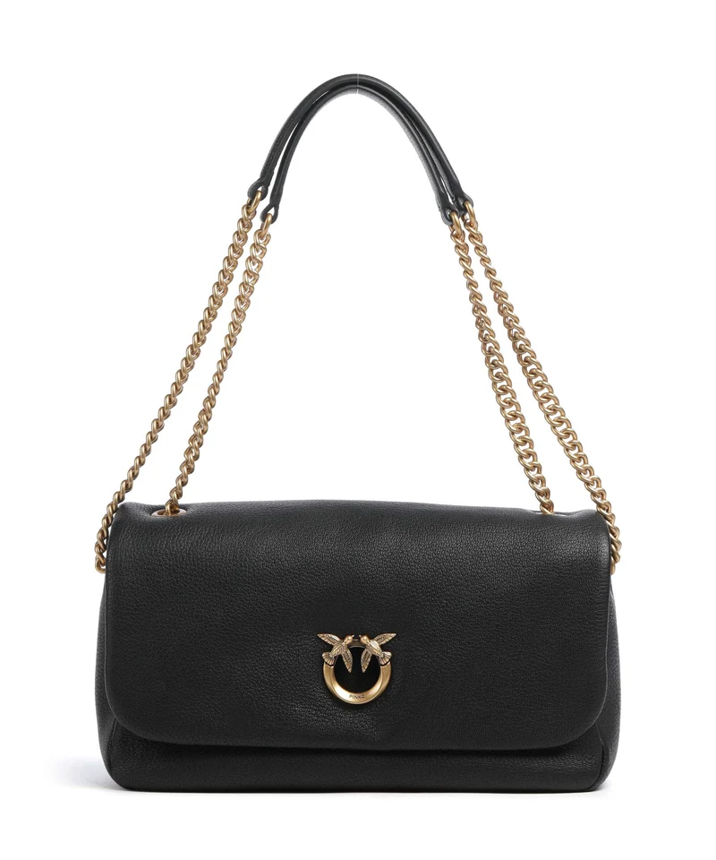 Pinko Click Soft Horizontal Chain Sac porté épaule nero/antique gold