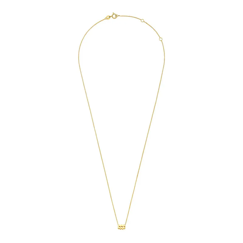 Isabel Bernard Étoiles d’Or Aquarius 14 Carat Gold Venetian Necklace With Horoscope IB340188