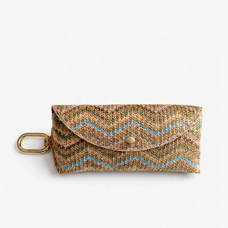 Etui à lunettes effet paille