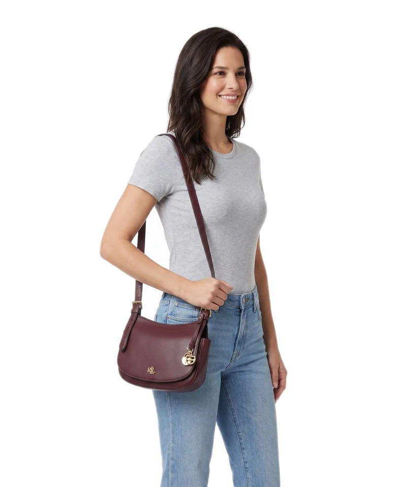Lauren Ralph Lauren Marcy Medium Sac bandoulière dark garnet