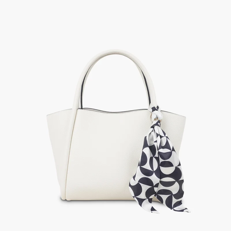 Cabas écru avec foulard