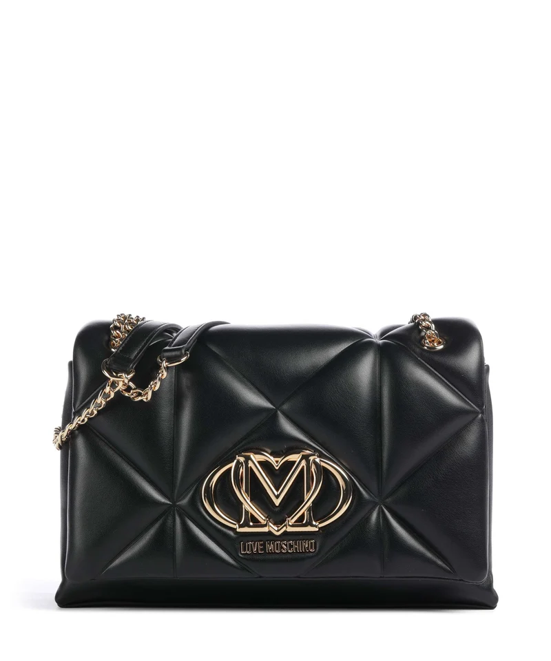Love Moschino Embossed Q Sac porté épaule black