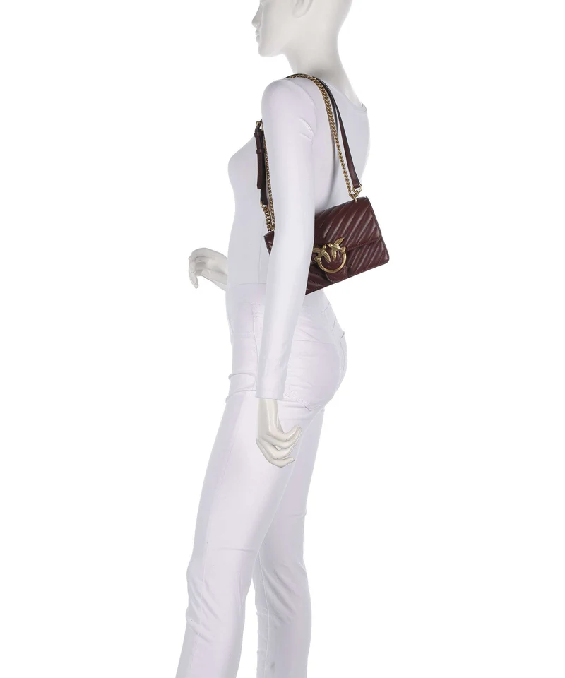 Pinko Love One Mini Sac porté épaule burgundy wine/antique gold