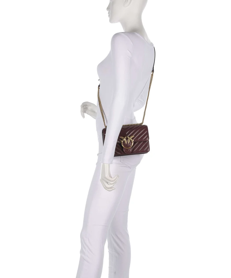 Pinko Love One Mini Sac porté épaule burgundy wine/antique gold