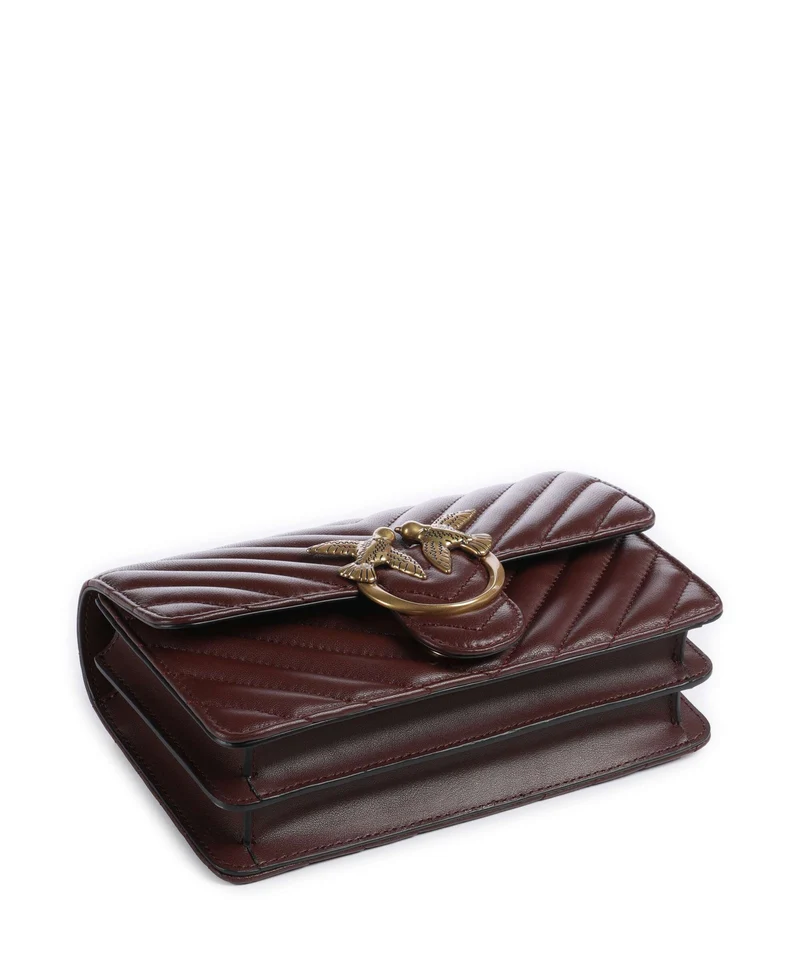 Pinko Love One Mini Sac porté épaule burgundy wine/antique gold