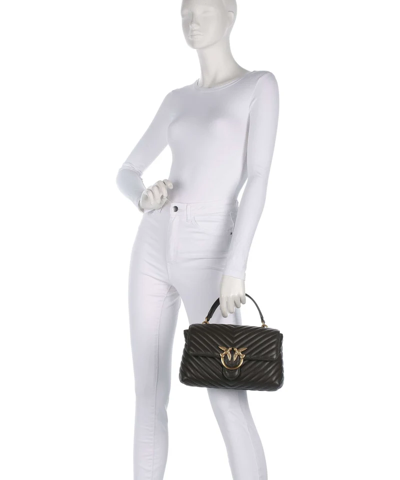 Pinko Love Lady Puff Classic Sac à main verde fango/antique gold