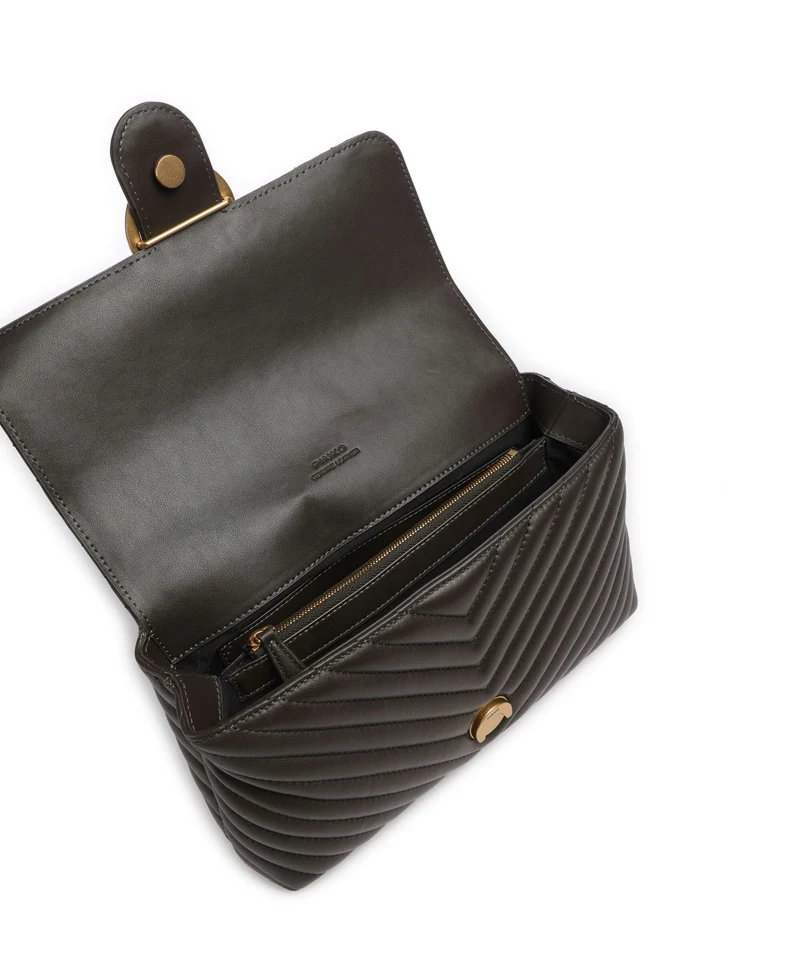 Pinko Love Lady Puff Classic Sac à main verde fango/antique gold