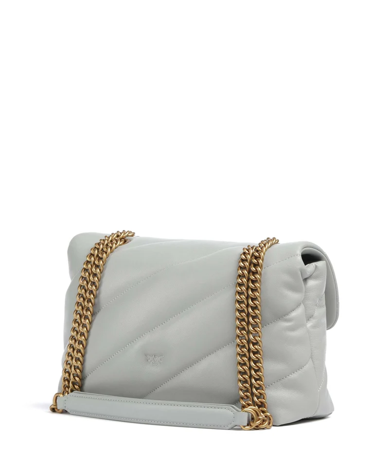 Pinko Love Puff Classic Sac porté épaule grigio perla/antique gold