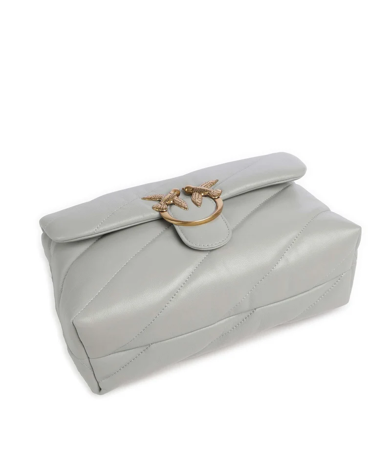 Pinko Love Puff Classic Sac porté épaule grigio perla/antique gold