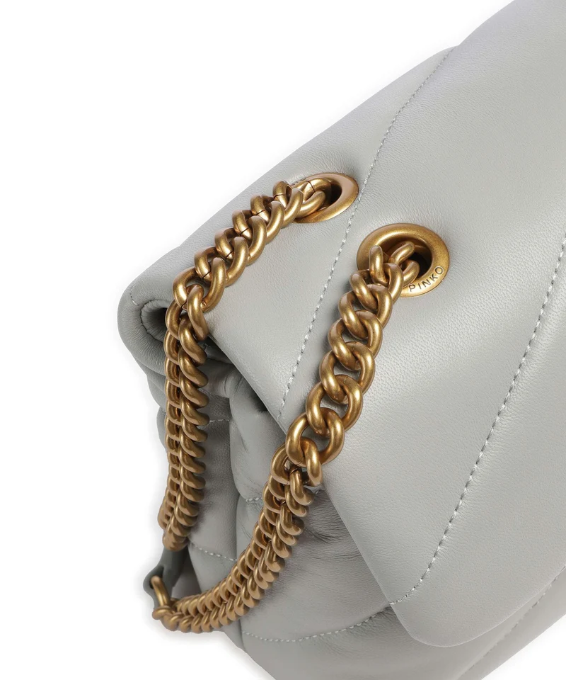Pinko Love Puff Classic Sac porté épaule grigio perla/antique gold