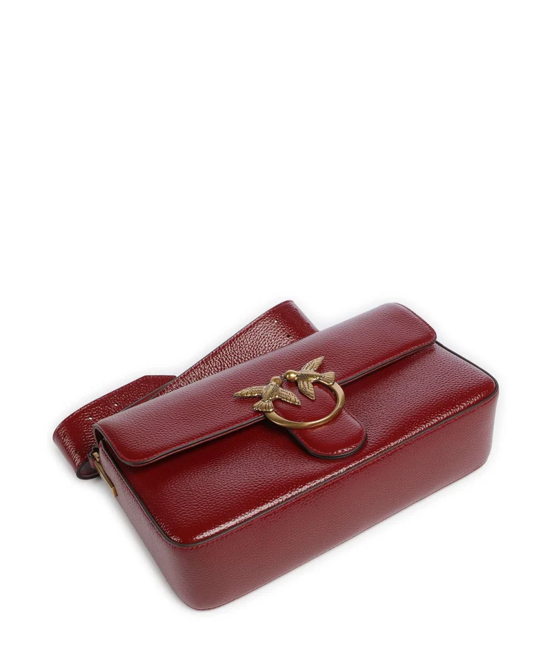 Pinko Love One Classic Slouchy Sac porté épaule rosso scuro/antique gold