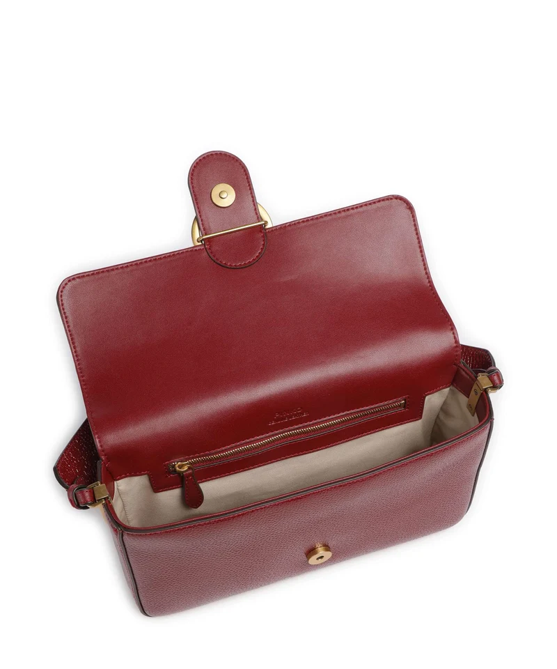 Pinko Love One Classic Slouchy Sac porté épaule rosso scuro/antique gold