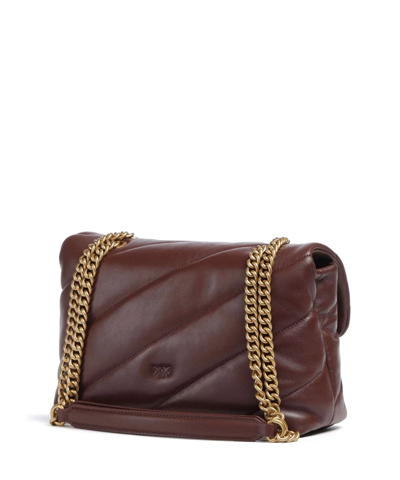 Pinko Love Puff Classic Sac porté épaule rosso vino/antique gold