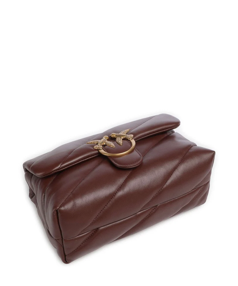 Pinko Love Puff Classic Sac porté épaule rosso vino/antique gold