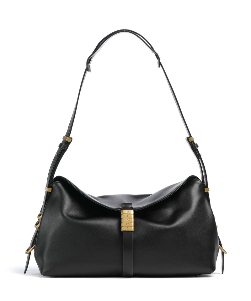 Pinko Saddle Sac porté épaule nero/antique gold