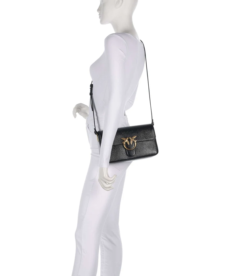 Pinko Love One Classic Slouchy Sac porté épaule nero/antique gold