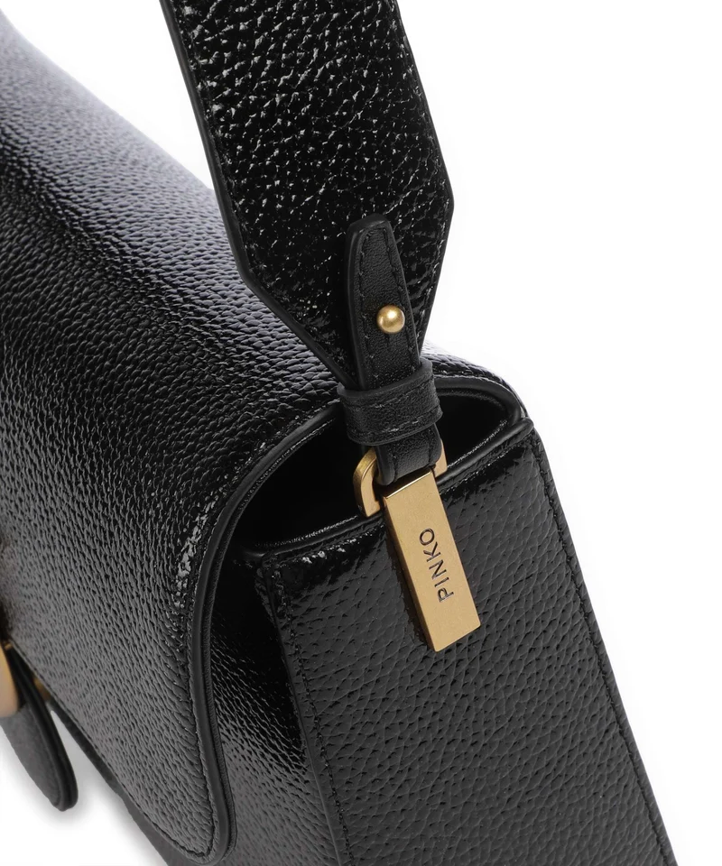 Pinko Love One Classic Slouchy Sac porté épaule nero/antique gold