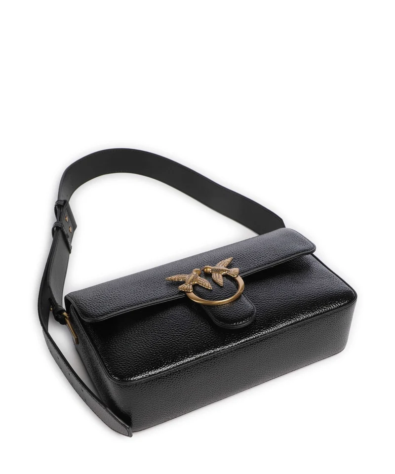 Pinko Love One Classic Slouchy Sac porté épaule nero/antique gold