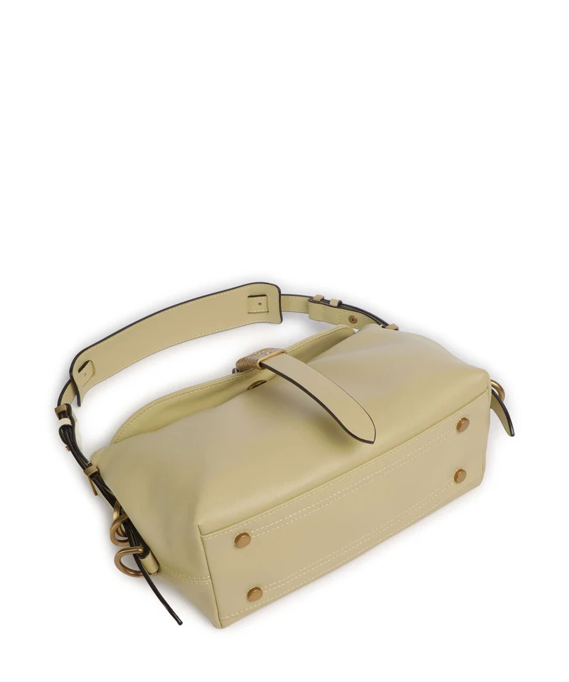 Pinko Saddle Horizontal Mini Sac porté épaule giallo vaniglia/antique gold