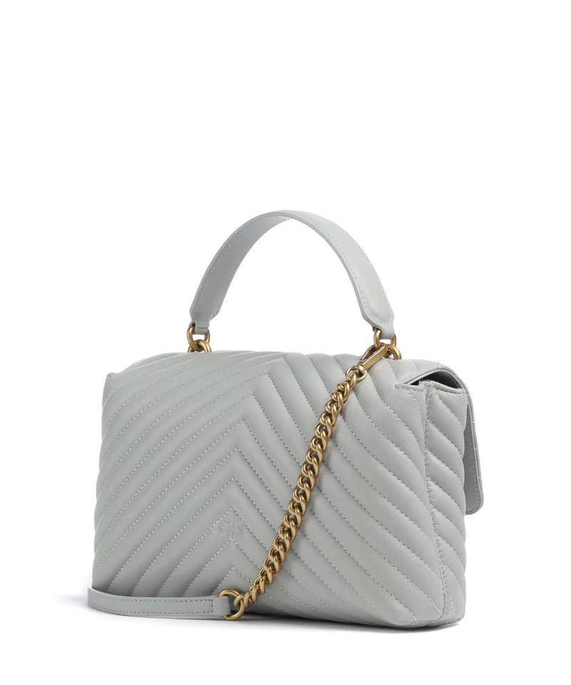 Pinko Love Lady Puff Classic Sac à main grigio perla/antique gold