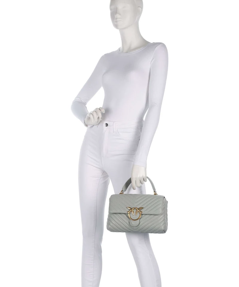 Pinko Love Lady Puff Classic Sac à main grigio perla/antique gold