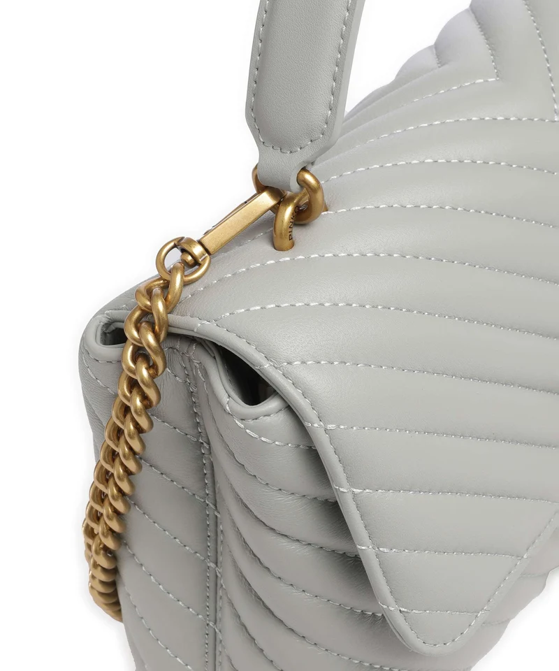 Pinko Love Lady Puff Classic Sac à main grigio perla/antique gold