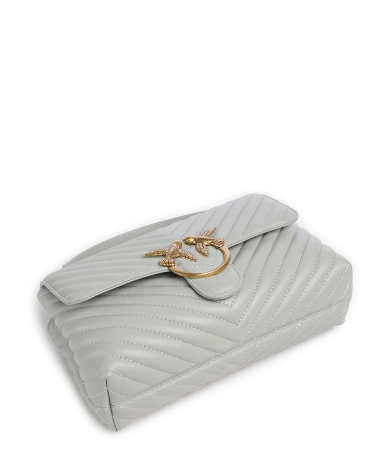 Pinko Love Lady Puff Classic Sac à main grigio perla/antique gold