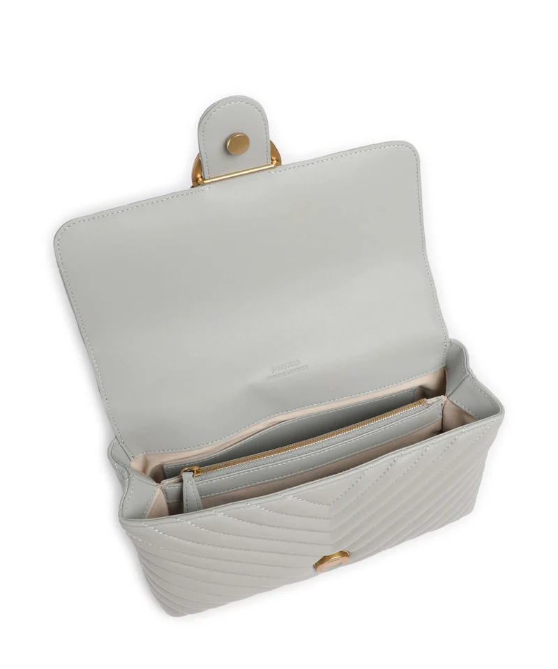 Pinko Love Lady Puff Classic Sac à main grigio perla/antique gold