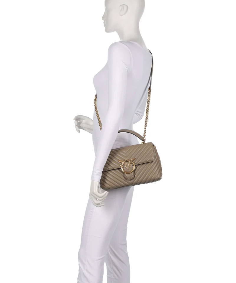 Pinko Love Lady Puff Classic Sac à main grigio talpa/antique gold
