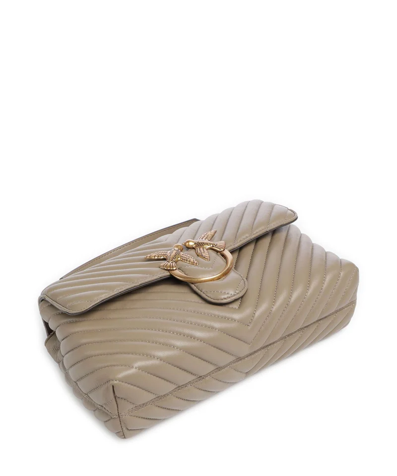 Pinko Love Lady Puff Classic Sac à main grigio talpa/antique gold