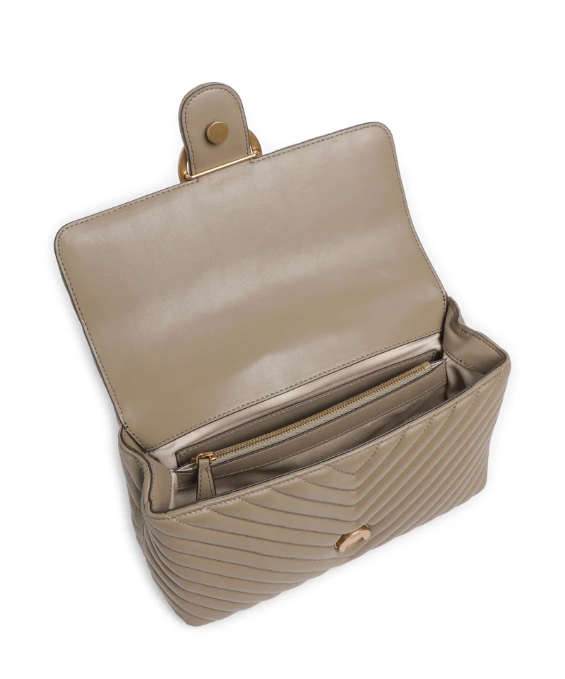 Pinko Love Lady Puff Classic Sac à main grigio talpa/antique gold