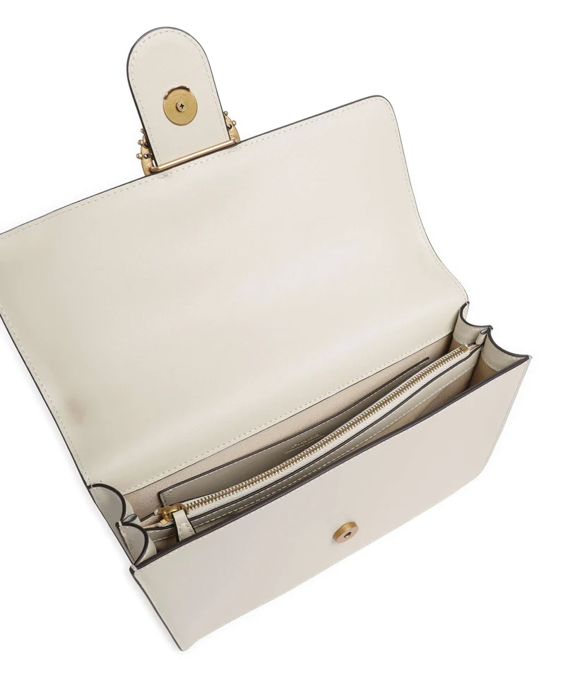 Pinko Love One Classic New Buckle Sac bandoulière bianco seta/antique gold