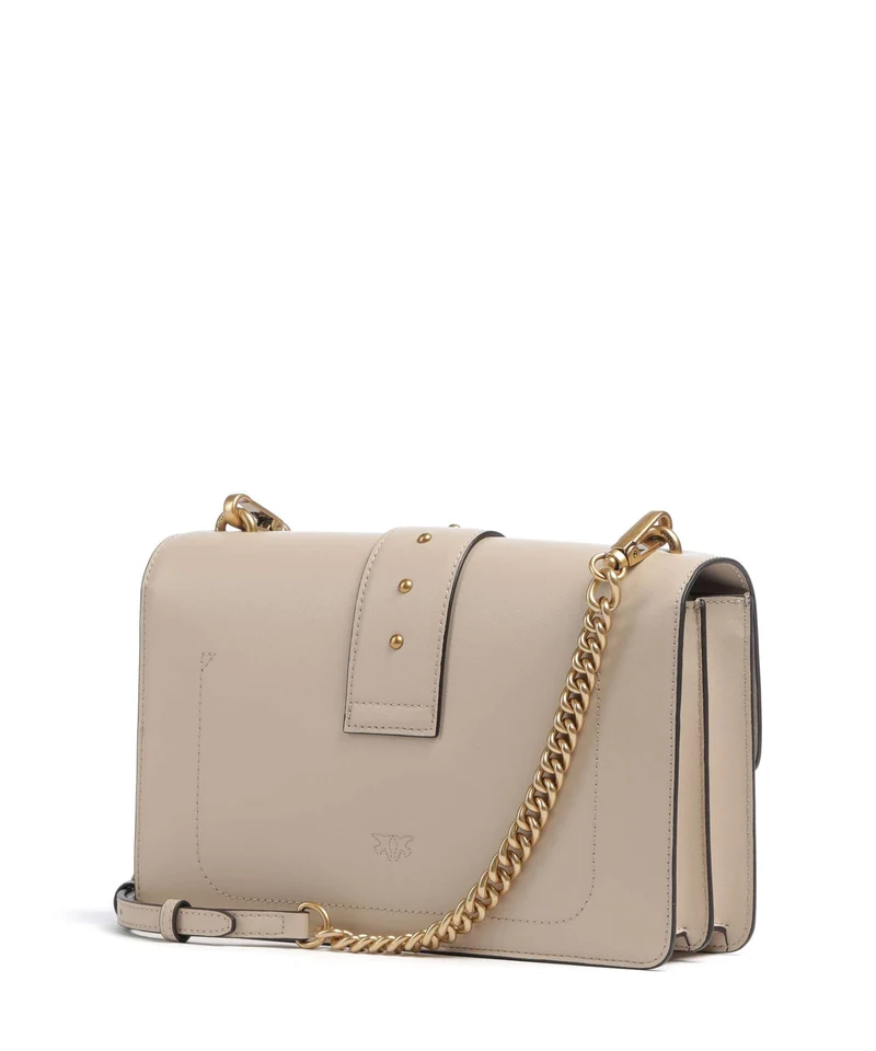 Pinko Love One Classic New Buckle Sac bandoulière beige/grigio fumo/antique gold