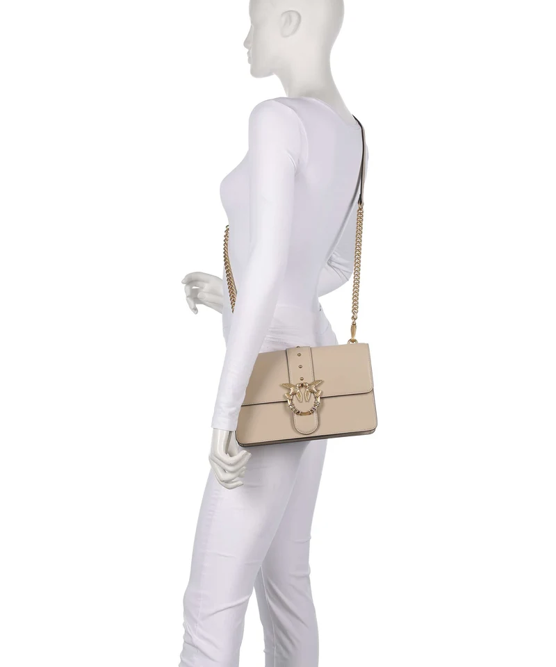 Pinko Love One Classic New Buckle Sac bandoulière beige/grigio fumo/antique gold