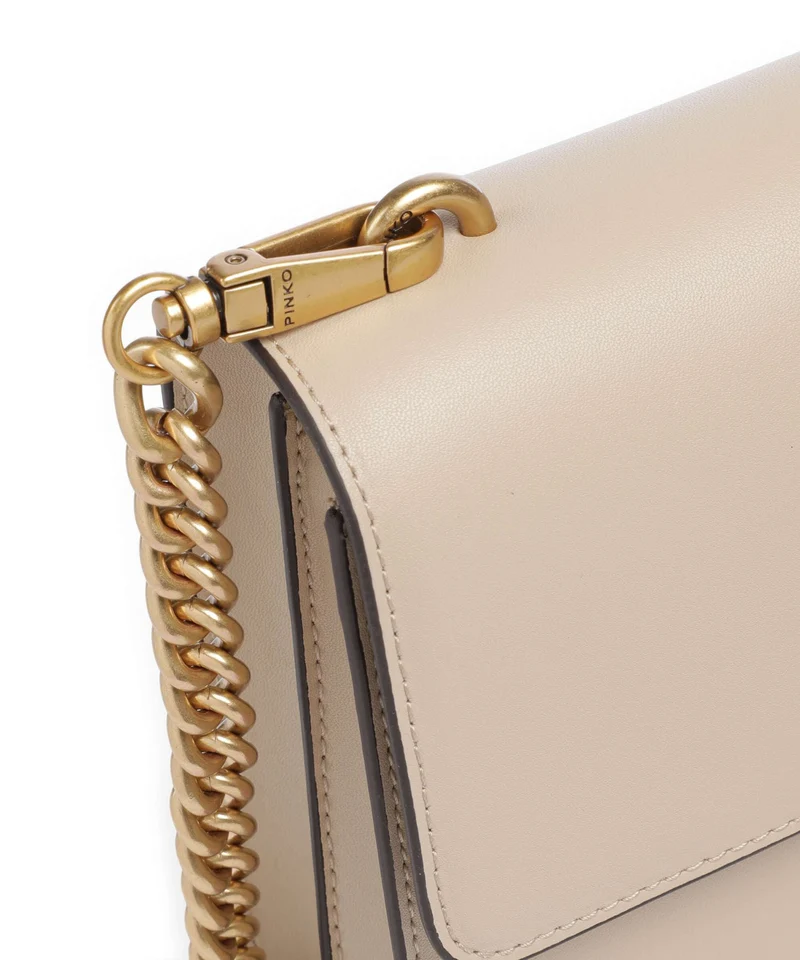 Pinko Love One Classic New Buckle Sac bandoulière beige/grigio fumo/antique gold